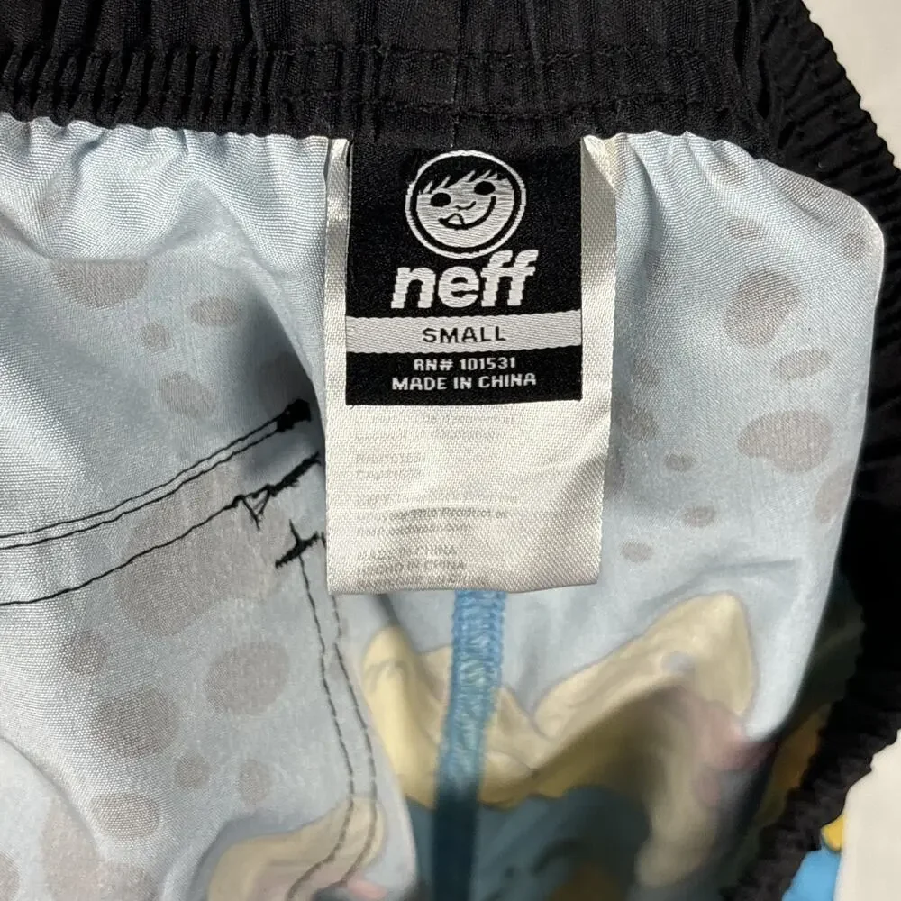 Men's NEFF Blue‎ Rubber Ducky Swimming Trunks Shorts Size Small